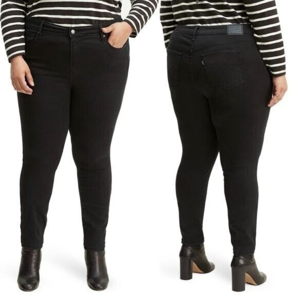 Levi's Black 721 High Rise Skinny Jeans Size 22W